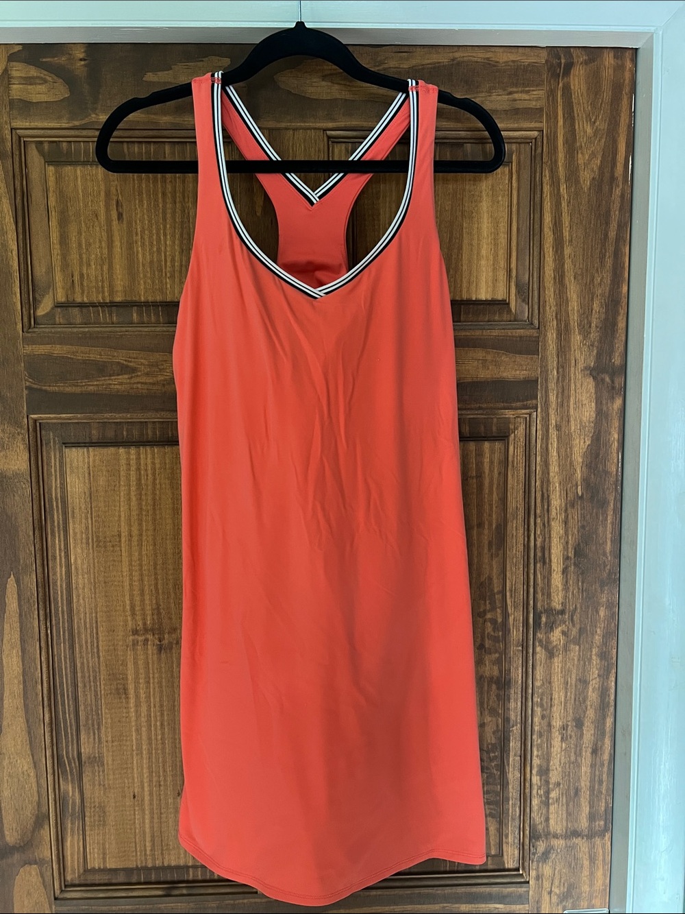 all in motion Coral Racerback Slip with Striped Trim